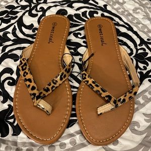 Wet Seal cheetah flip flops